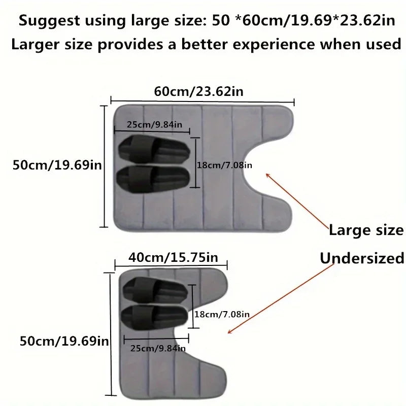 U-Shaped Toilet Mat